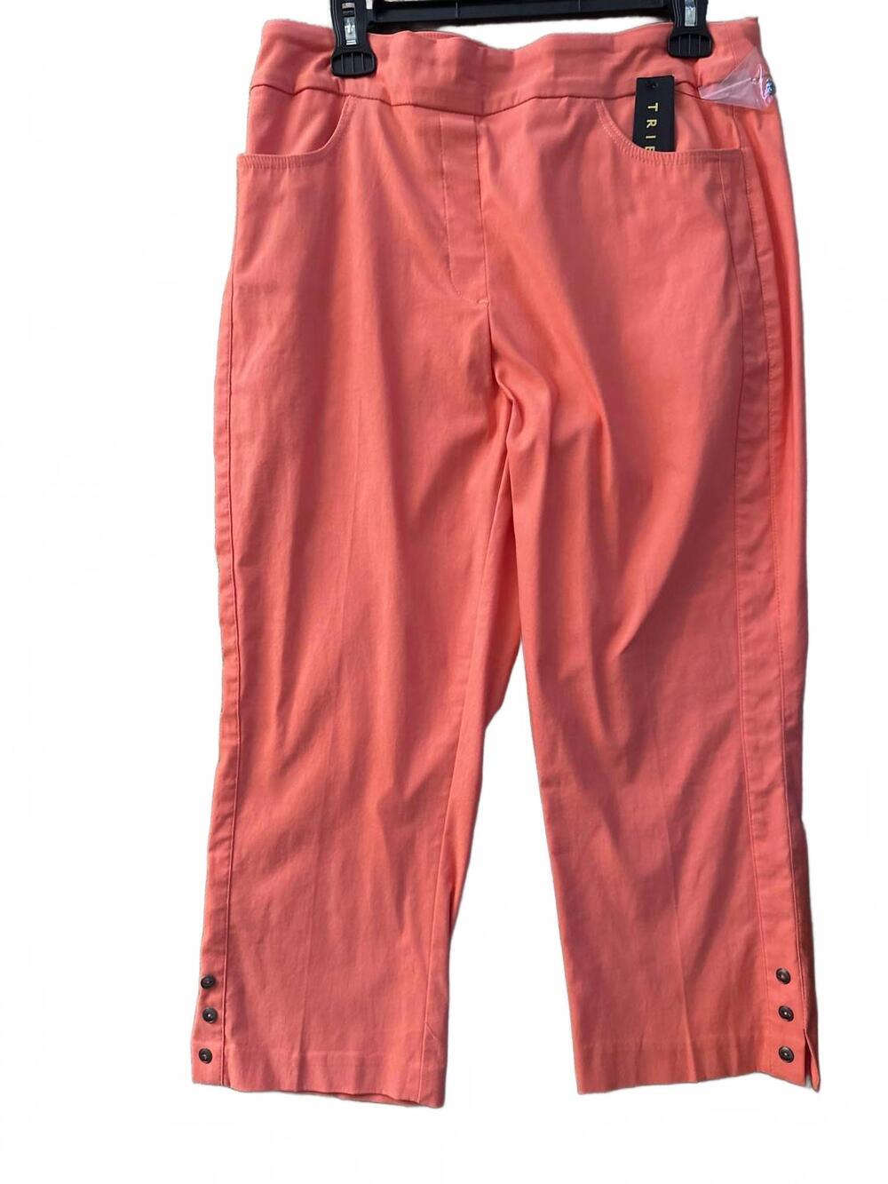 NEW TRIBAL women's pull-on capri pants in coral